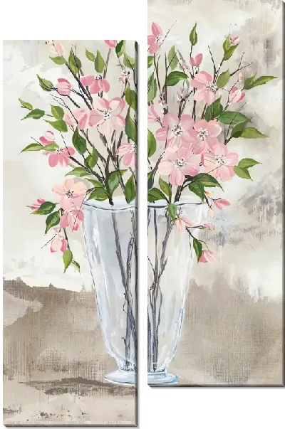 Модульная картина Кизил цветки №17