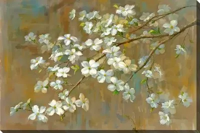 Картина маслом Кизил цветки №19