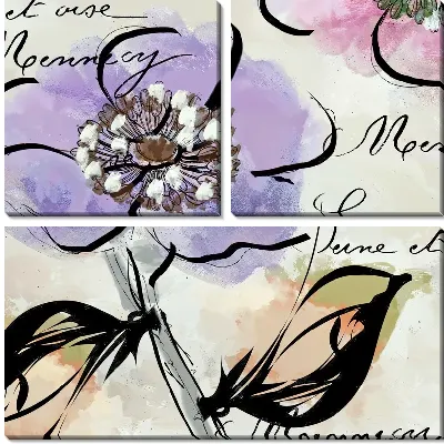 Модульная картина Кизил цветки №21