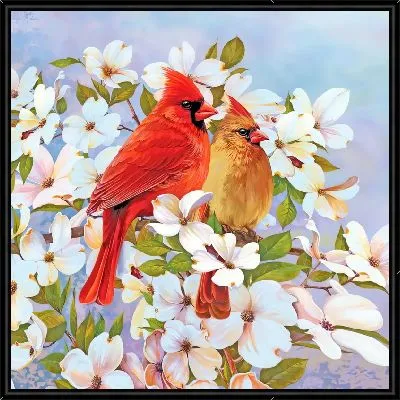 Картина Кизил цветки №22