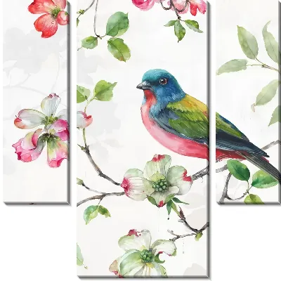 Модульная картина Кизил цветки №23