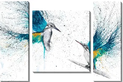 Модульная картина Всплеск колибри