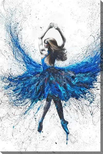 Картина маслом Танец балерины и всплеск цвета