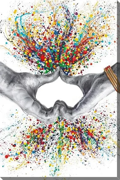 Картина маслом Всплеск жеста сердца