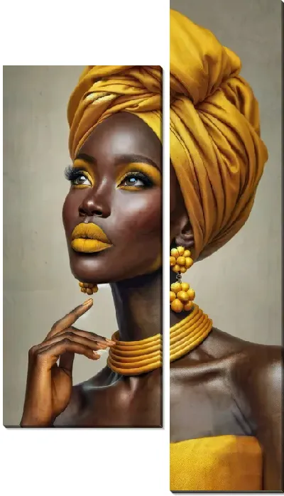 Модульная картина Африканка №701
