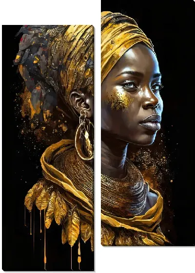 Модульная картина Африканка №76