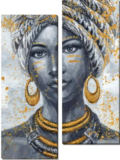 Модульная картина Африканка №78
