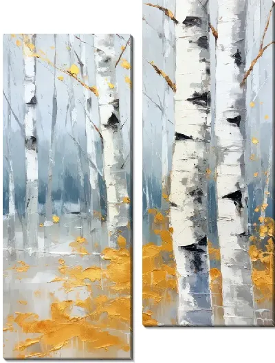 Модульная картина Берёзы №24