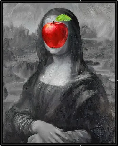 Картина Арт вандал Джоконда с яблоком