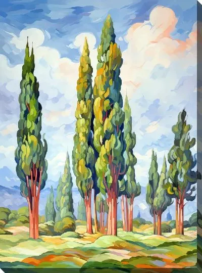 Постер Кипарисы №8