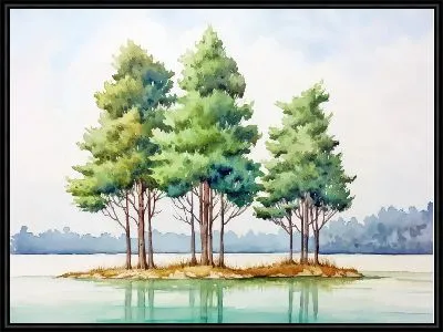 Картина Кипарисы №9