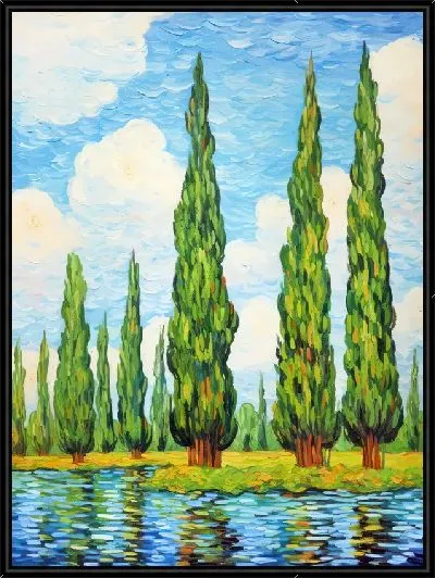 Картина Кипарисы №14