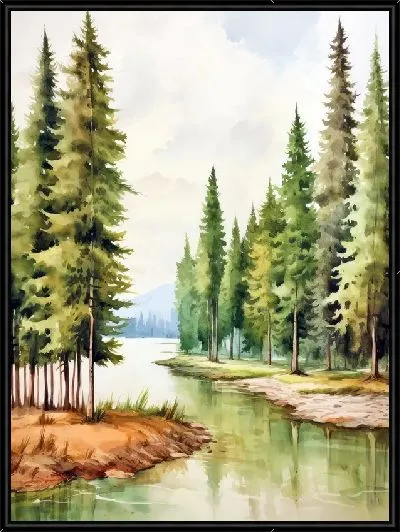 Картина Кипарисы №18