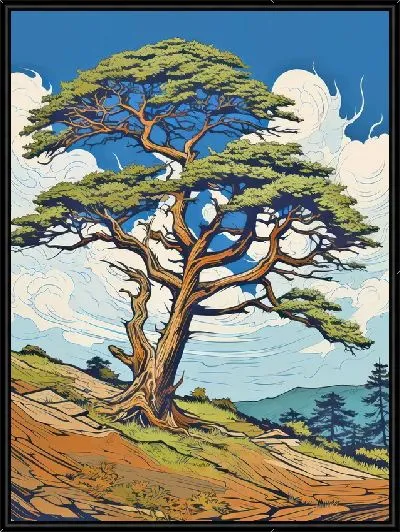 Картина Кипарис №19