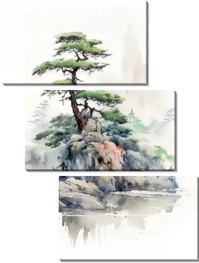 Модульная картина Кипарисы №24