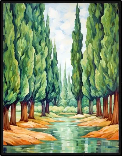 Картина Кипарисы №26