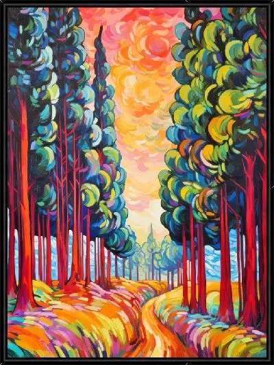 Картина Кипарисы №32