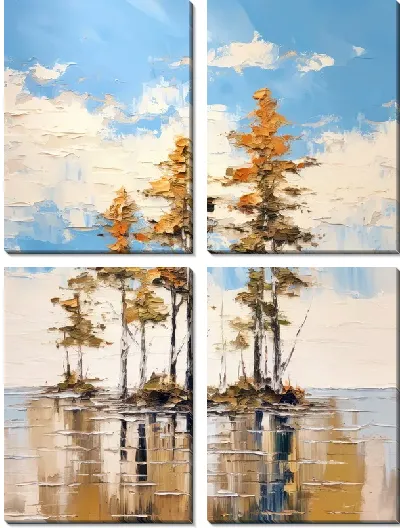 Модульная картина Кипарисы №33