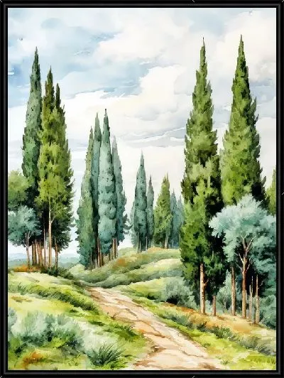 Картина Кипарисы №34