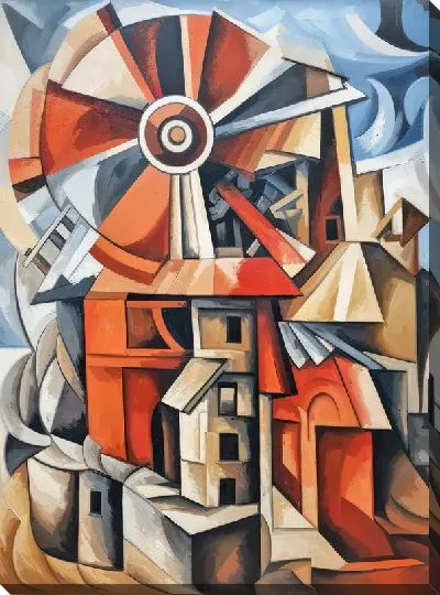 Картина маслом Мельница №6