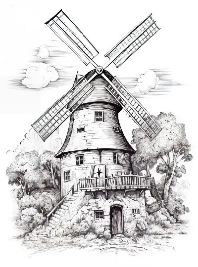 Плакат Мельница №11