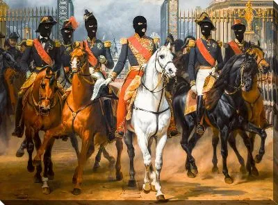 Арт вандал всадники №58