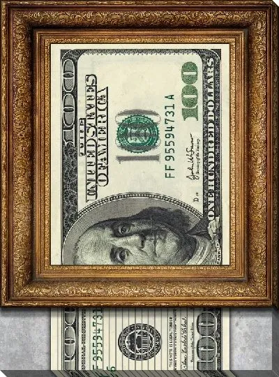 Картина маслом Арт вандал доллар в раме