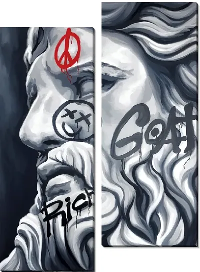 Модульная картина Арт вандал статуя