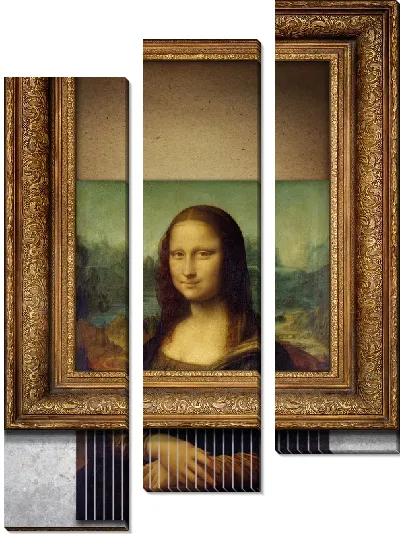 Модульная картина Арт вандал Джоконда и шредер