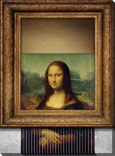 Картина маслом Арт вандал Джоконда и шредер