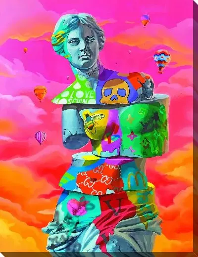 Картина маслом Арт вандал Венера яркая