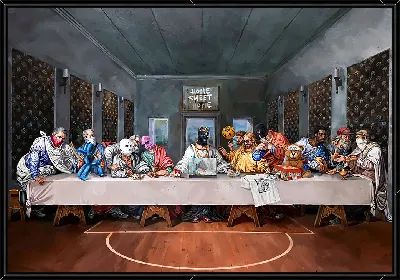 Арт вандал "Тайная вечеря"