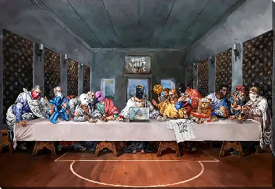 Арт вандал "Тайная вечеря"