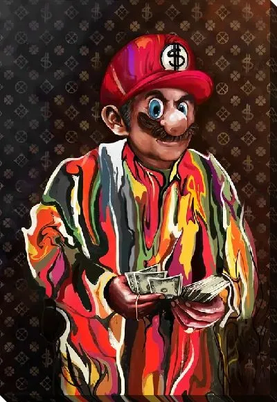 Картина маслом Арт вандал Марио
