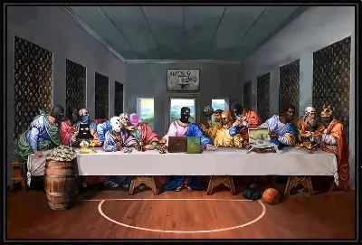 Арт вандал "Тайная вечеря" №2