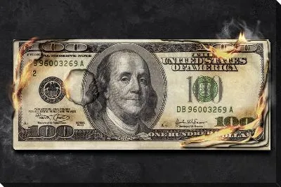 Горящий доллар