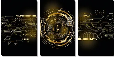 Модульная картина Биткоин арт №21
