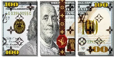 Модульная картина Денежный арт №4