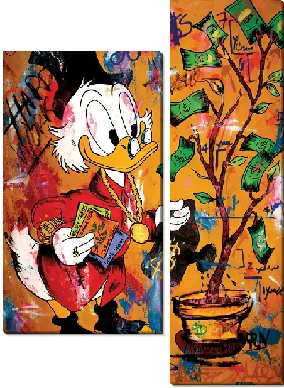 Модульная картина Арт и деньги и Скрудж №10