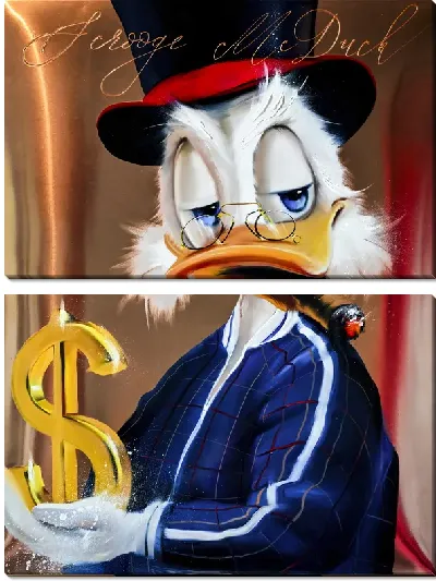 Модульная картина Арт и деньги и Скрудж №13