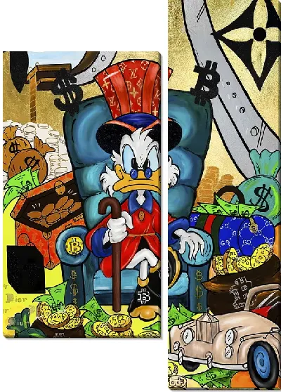 Модульная картина Арт и деньги и Скрудж №18
