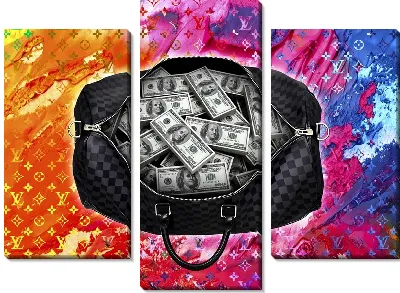 Модульная картина Арт и деньги и сумка №24
