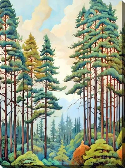 Картина маслом Сосны №22