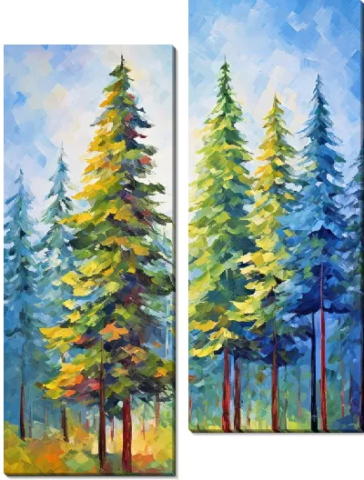 Модульная картина Сосны №27