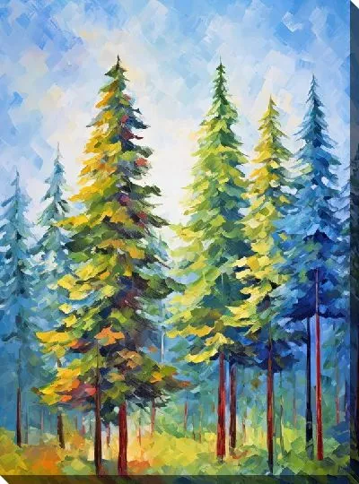Картина маслом Сосны №27
