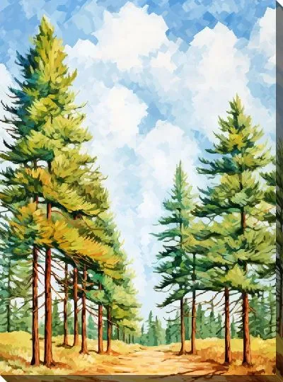 Картина маслом Сосны №32
