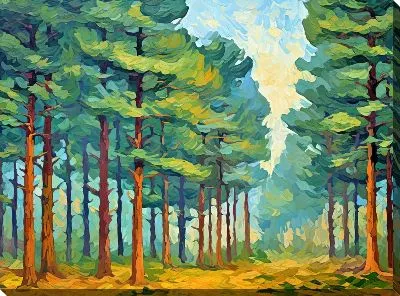 Картина маслом Сосны №35