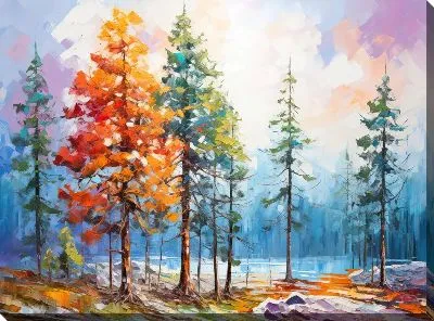 Картина маслом Сосны №36