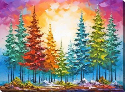 Картина маслом Сосны №38