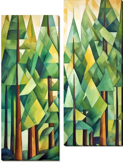 Модульная картина Сосны №40